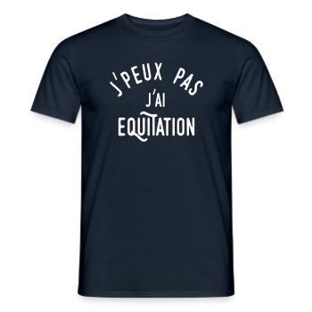 j'peux pas j'ai équitation - T-shirt homme - marine - Devant - AI Model Male 178 light (178cm)