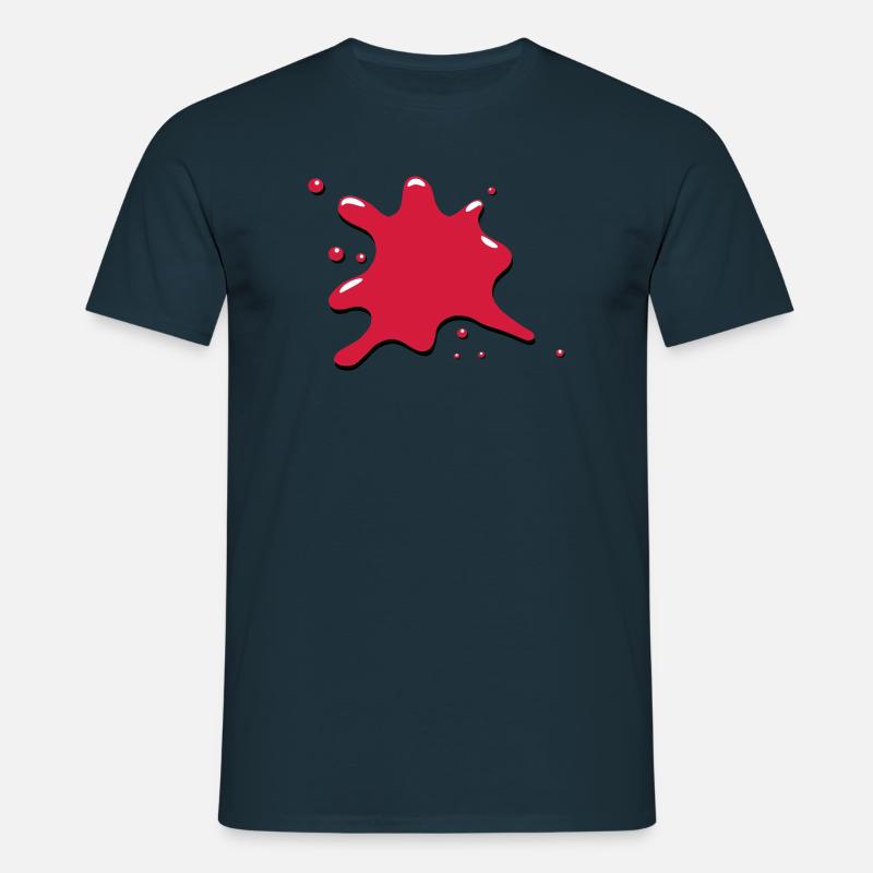 Klecks fleck blut - Männer T-Shirt - Navy