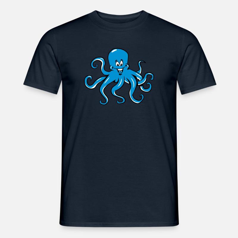 Squid oktopus funny comic - Men’s T-shirt - navy