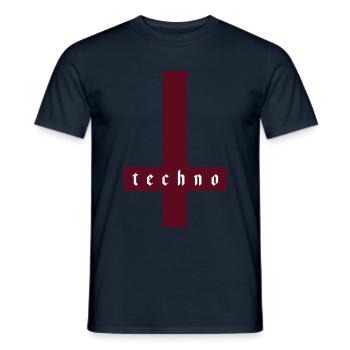 TECHNO CROSS - Men's T-Shirt - navy - Front - AI Model Male 178 light (178cm)