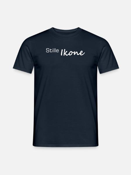 Silent Icon Minimalist Contrast - Men's T-Shirt - navy