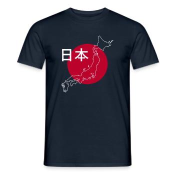 Japan - Männer T-Shirt - Navy - Vorne - AI Model Male 178 light (178cm)