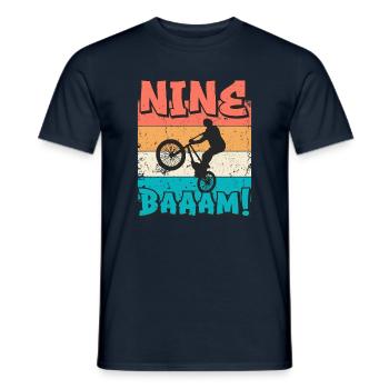 9. Geburtstag Bmx 9 Jahre Geschenk - Männer T-Shirt - Navy - Vorne - AI Model Male 178 light (178cm)