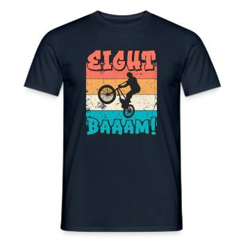 8 Geburtstag Bmx 8 Jahre Geschenk - Männer T-Shirt - Navy - Vorne - AI Model Male 178 light (178cm)