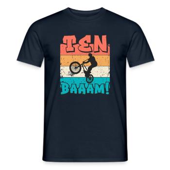 10 Geburtstag Bmx 10 Jahre Geschenk - Männer T-Shirt - Navy - Vorne - AI Model Male 178 light (178cm)