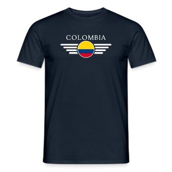 T-shirt design de style colombien - T-shirt homme - marine - Devant - AI Model Male 178 light (178cm)
