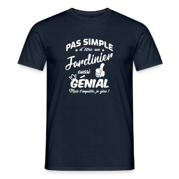 Un Jardinier Genial - T-shirt homme - marine - Devant - AI Model Male 178 light (178cm)