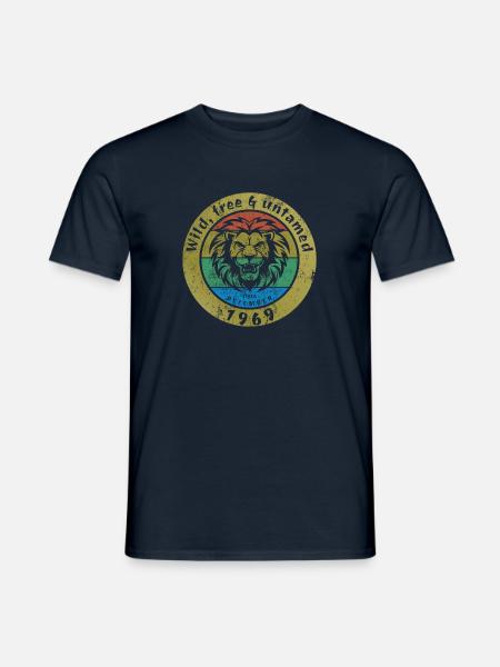 Wild, free & untamed since 12/1969 - Men's T-Shirt - navy