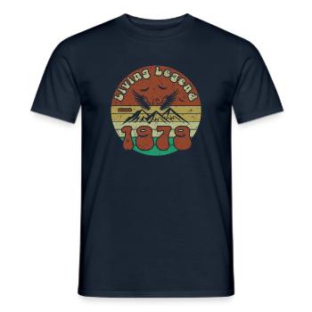 45th Birthday Living Legend since VIN 1979 - Men's T-Shirt - navy - Front - AI Model Male 178 light (178cm)