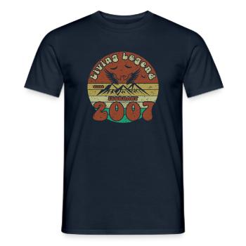 18th Birthday Living Legend since VIN 02/2007 - Men's T-Shirt - navy - Front - AI Model Male 178 light (178cm)