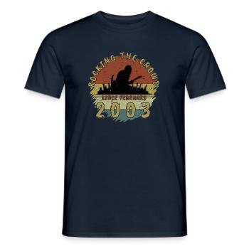 22. Geburtstag Rocking the crowd GIT 02/2003 - Männer T-Shirt - Navy - Vorne - AI Model Male 178 light (178cm)
