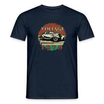 55ème Anniversaire - Classique - Millésime depuis 02/1970 - T-shirt homme - marine - Devant - AI Model Male 178 light (178cm)