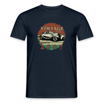 18ème Anniversaire - Classique - Millésime depuis 03/2007 - T-shirt homme - marine - Devant - AI Model Male 178 light (178cm)
