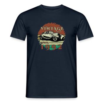 33ème Anniversaire - Classiques - Millésime depuis 04/1992 - T-shirt homme - marine - Devant - AI Model Male 178 light (178cm)