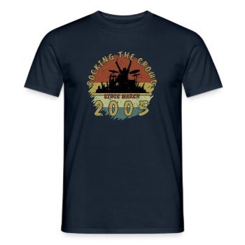 20e anniversaire Faire vibrer la foule DRM 03/2005 - T-shirt homme - marine - Devant - AI Model Male 178 light (178cm)