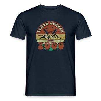 25ème Anniversaire Légende Vivante depuis VIN 04/2000 - T-shirt homme - marine - Devant - AI Model Male 178 light (178cm)