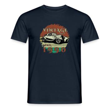 35e anniversaire - Classiques - Millésime depuis 04/1990 - T-shirt homme - marine - Devant - AI Model Male 178 light (178cm)