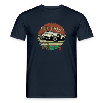 50ème Anniversaire - Classiques - Millésime depuis 04/1975 - T-shirt homme - marine - Devant - AI Model Male 178 light (178cm)