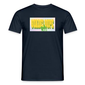 Guadeloupe 971 Souvenir-Geschenkkarte - Männer T-Shirt - Navy - Vorne - AI Model Male 178 light (178cm)