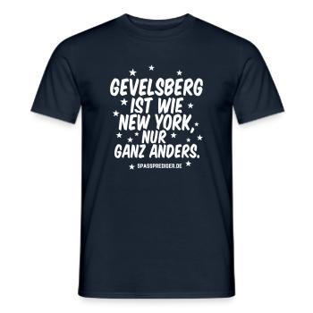 Gevelsberg ist wie New York - Männer T-Shirt - Navy - Vorne - AI Model Male 178 light (178cm)