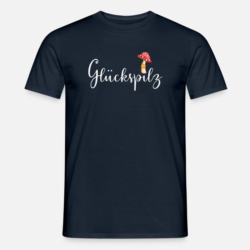 Glückspilz - Männer T-Shirt - Navy