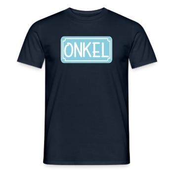 Geschenke für ONKEL - ONKEL WERDEN - Männer T-Shirt - Navy - Vorne - AI Model Male 178 light (178cm)