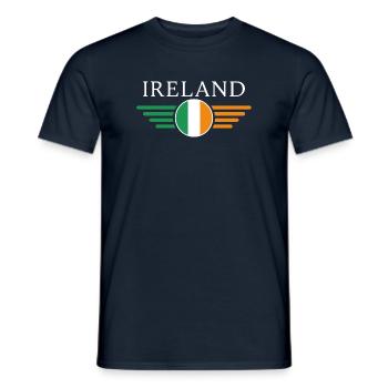 I Love Ireland Elegance Style Design T-Shirt - T-shirt homme - marine - Devant - AI Model Male 178 light (178cm)