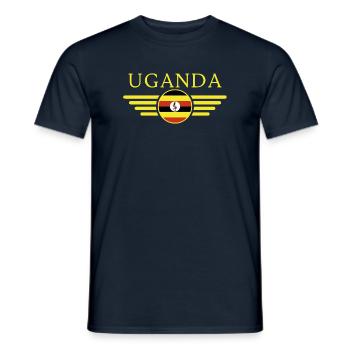 Ich liebe Uganda, Eleganz Stil Design T-Shirt - Männer T-Shirt - Navy - Vorne - AI Model Male 178 light (178cm)