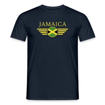 J’aime la Jamaïque, Style Design T-Shirt - T-shirt homme - marine - Devant - AI Model Male 178 light (178cm)
