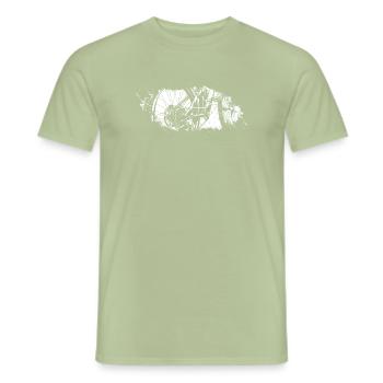 Zahnräder in Bewegung - Männer T-Shirt - Sage - Vorne - AI Model Male 178 light (178cm)