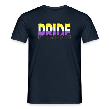 Pride lettering Non-Binary Non-Binary LGBTQ - Men's T-Shirt - navy - Front - AI Model Male 178 light (178cm)