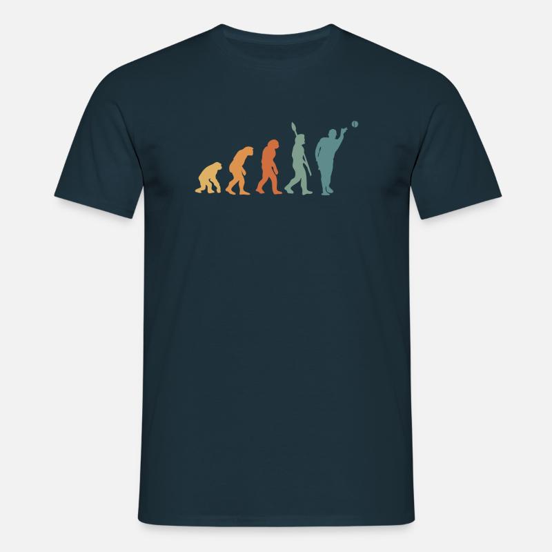 Pétanque Evolution Retro - Männer T-Shirt - Navy