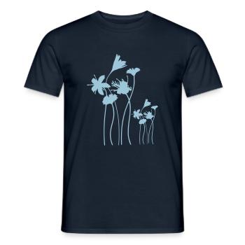 blumen feld - Männer T-Shirt - Navy - Vorne - AI Model Male 178 light (178cm)