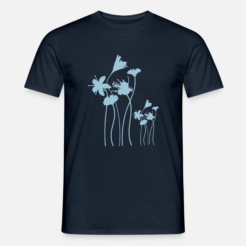 blumen feld - Männer T-Shirt - Navy