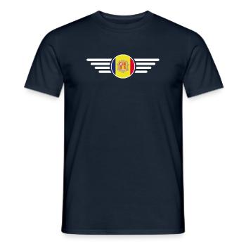 Andorra Stil Design T-Shirt - Männer T-Shirt - Navy - Vorne - AI Model Male 178 light (178cm)
