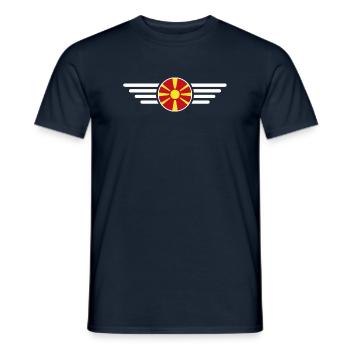 Mazedonien Stil Design T-Shirt - Männer T-Shirt - Navy - Vorne - AI Model Male 178 light (178cm)