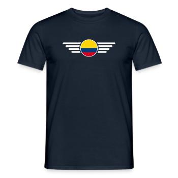 T-shirt design de style colombien - T-shirt homme - marine - Devant - AI Model Male 178 light (178cm)