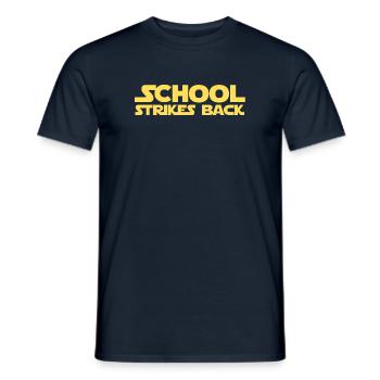Back To School Strikes Back - Men's T-Shirt - navy - Front - AI Model Male 178 light (178cm)