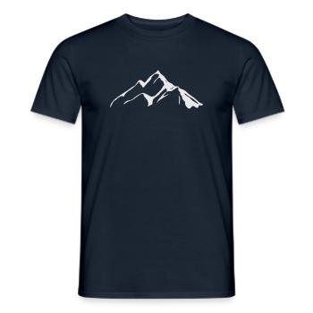 Berg - Männer T-Shirt - Navy - Vorne - AI Model Male 178 light (178cm)