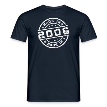 Geburtsjahr Geburtstag Born In - Made in 2006 - Männer T-Shirt - Navy - Vorne - AI Model Male 178 light (178cm)