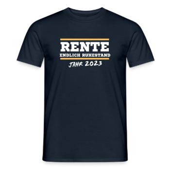 Rente Rentner Ruhestand 2023 Geschenk Pansion - Männer T-Shirt - Navy - Vorne - AI Model Male 178 light (178cm)