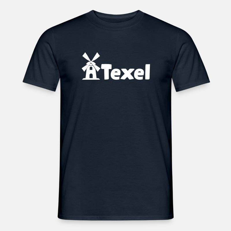 Texel Windmühle - Männer T-Shirt - Navy
