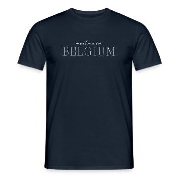 Belgium Style T-Shirt - Men's T-Shirt - navy - Front - AI Model Male 178 light (178cm)
