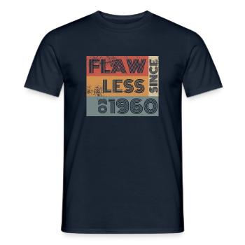 65. Birthday Flawless since 03/1960 - Men's T-Shirt - navy - Front - AI Model Male 178 light (178cm)