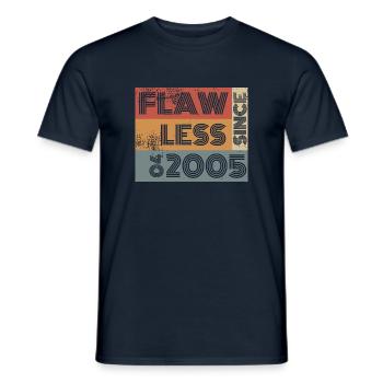 20ème Anniversaire Sans défaut depuis 04/2005 - T-shirt homme - marine - Devant - AI Model Male 178 light (178cm)