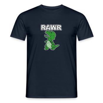 RAWR le petit dino à effet grunge - T-shirt homme - marine - Devant - AI Model Male 178 light (178cm)