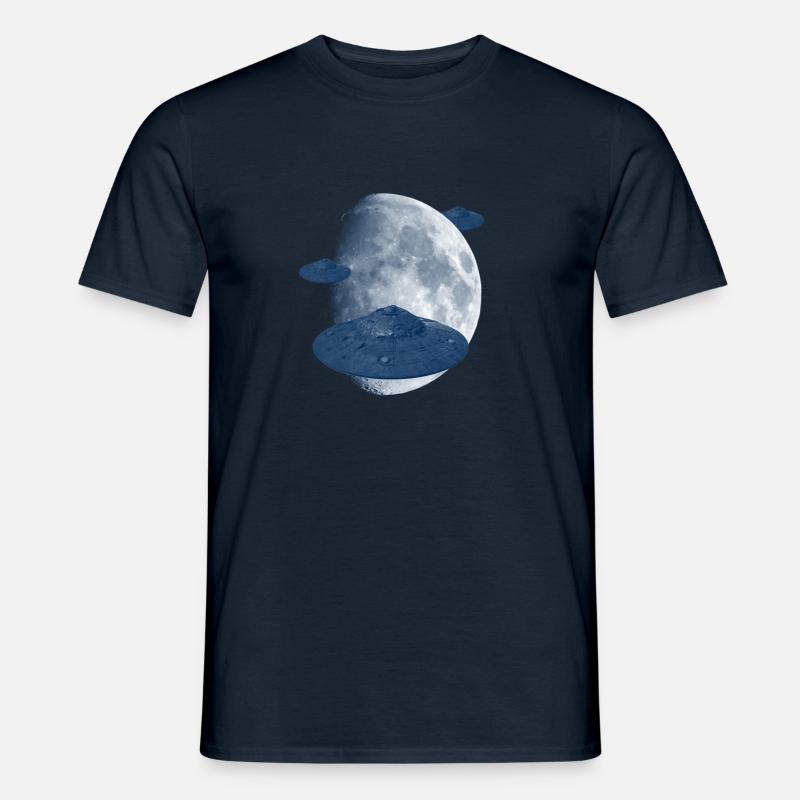 UFO Attack - Männer T-Shirt - Navy