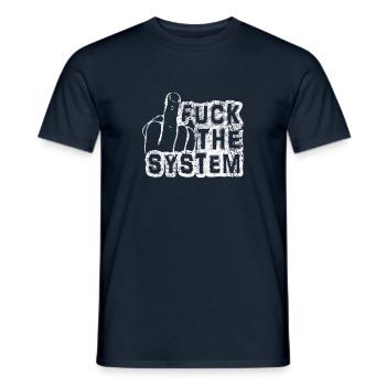 Baiser le système GRUNGE - T-shirt homme - marine - Devant - AI Model Male 178 light (178cm)