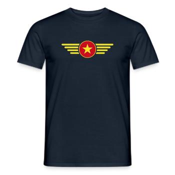 Vietnam Stil Design T-Shirt - Männer T-Shirt - Navy - Vorne - AI Model Male 178 light (178cm)