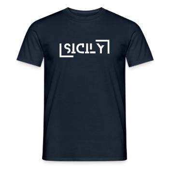 Sicily Sicilia Sizilien Italia - Männer T-Shirt - Navy - Vorne - AI Model Male 178 light (178cm)